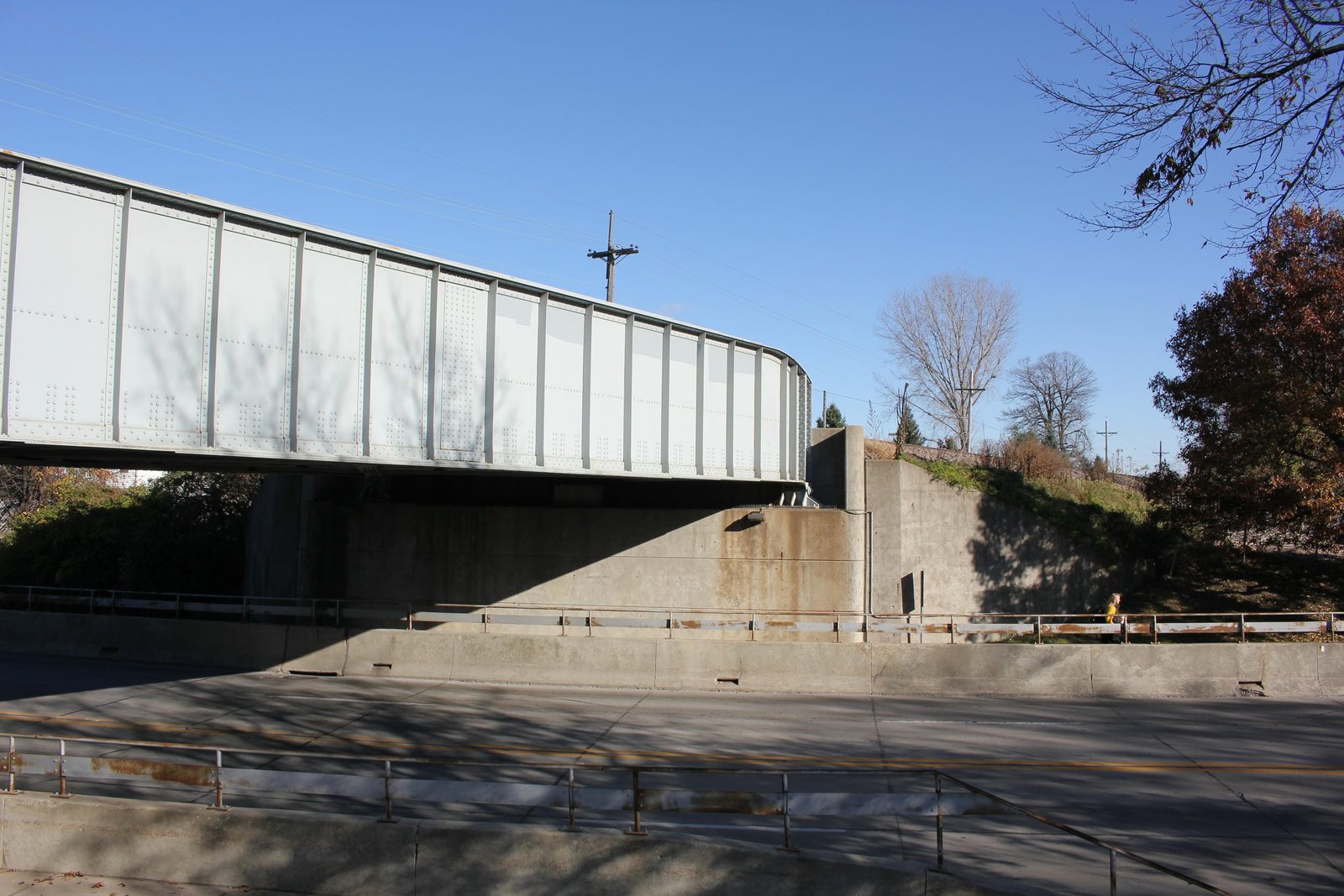 Looking east